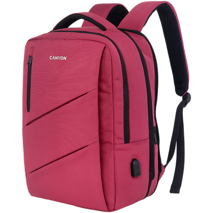 Plecak na laptopa 15.6'' z USB miejski Canyon BPE-5 różowy