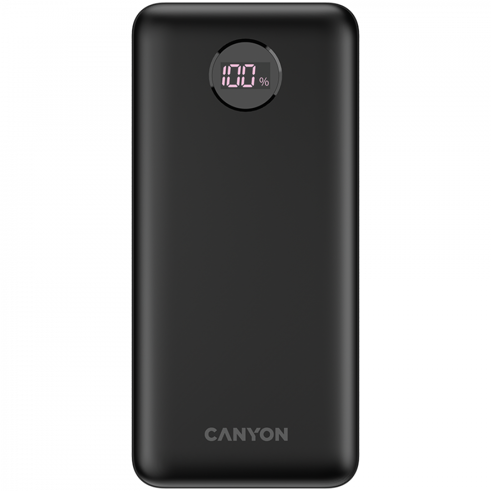 Power bank 20000 mAh PD 20W QC 3.0 LED Canyon PB 2002 black