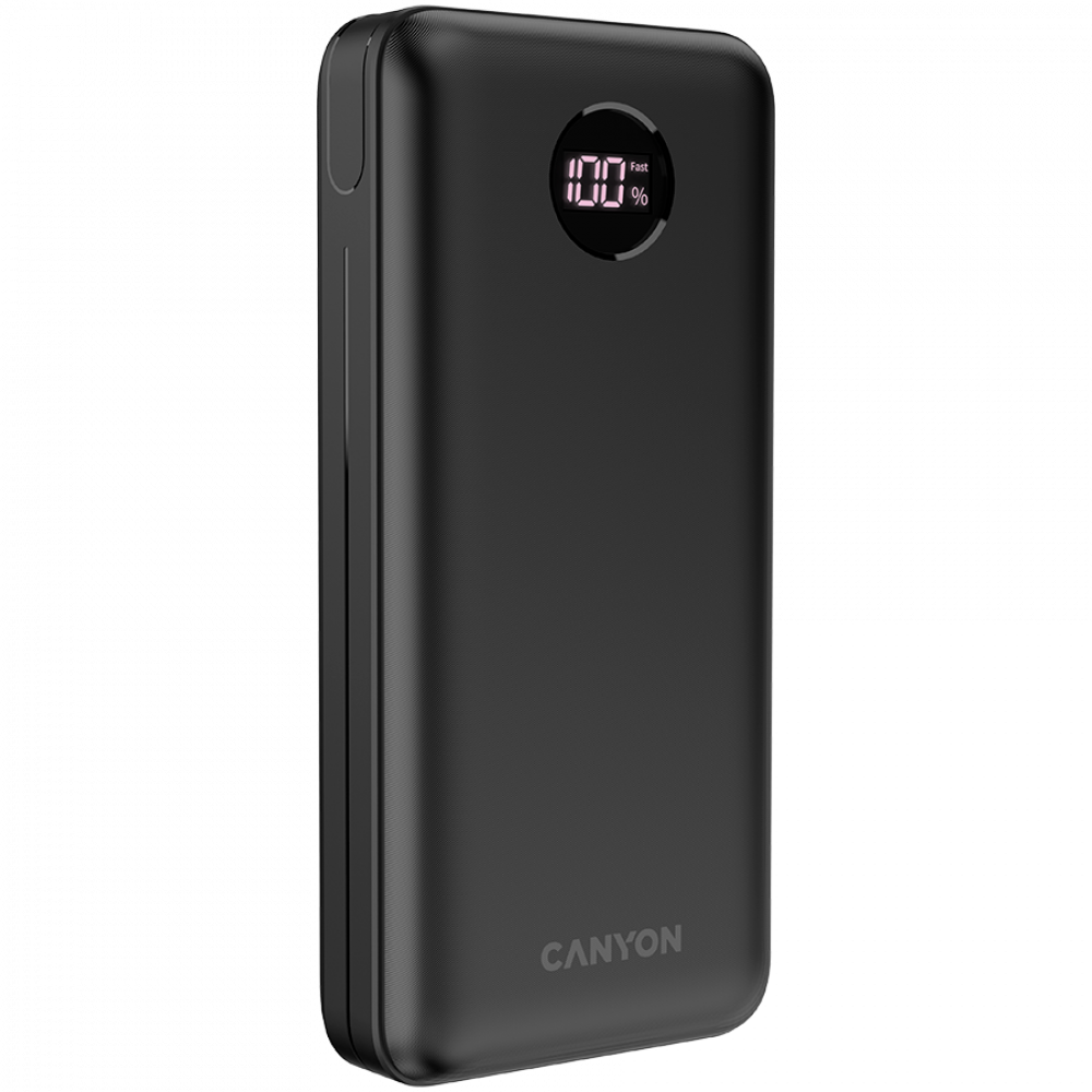 Power bank 20000 mAh PD 20W QC 3.0 LED Canyon PB 2002 black