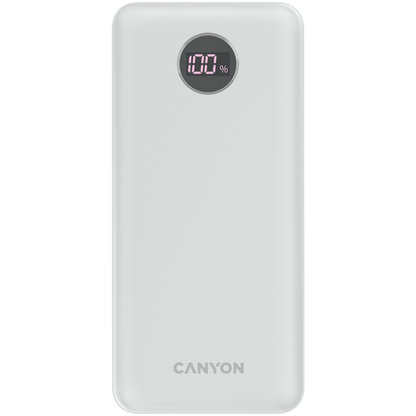 Powerbank 20000 mAh PD 20W QC 3.0 LED Canyon PB 2002 weiß