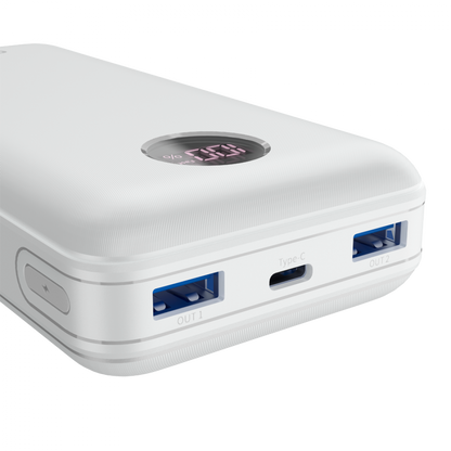 Powerbank 20000 mAh PD 20W QC 3.0 LED Canyon PB 2002 weiß