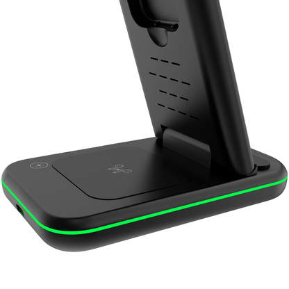 15W 3-in-1 Wireless Charger Canyon WS-304 Black