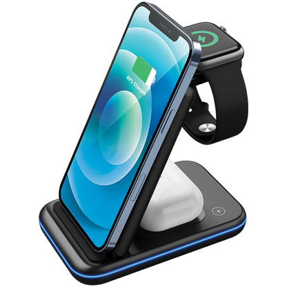 15W 3-in-1 Wireless Charger Canyon WS-304 Black