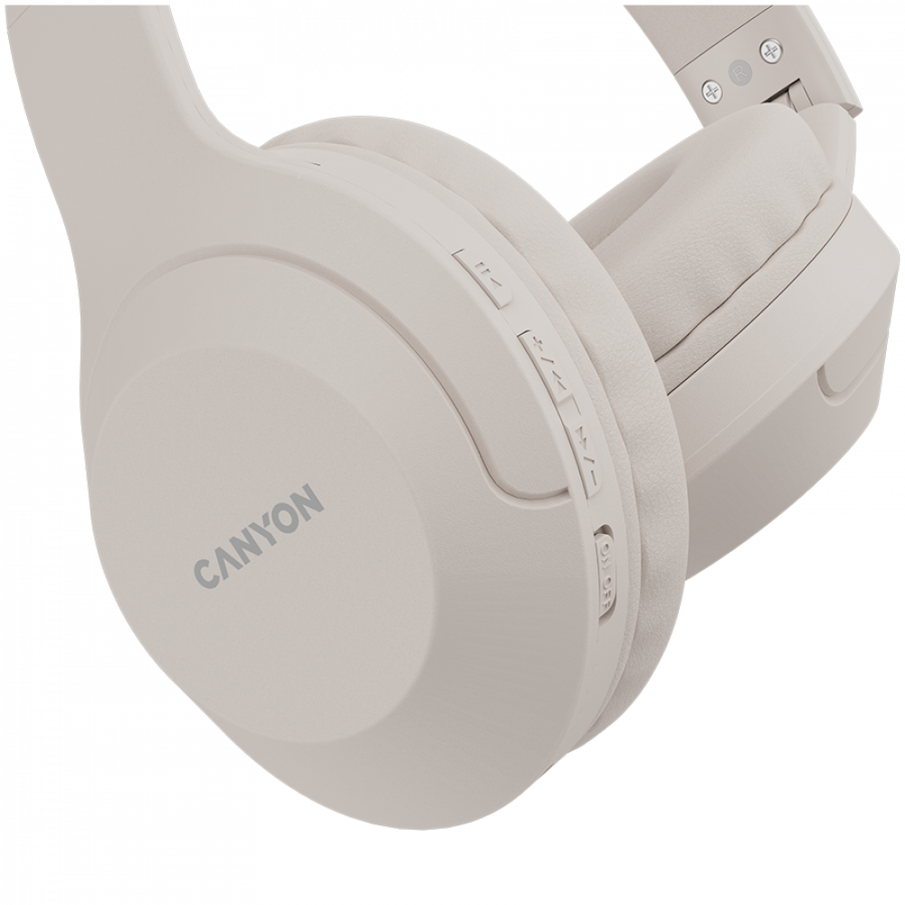 Wireless Bluetooth Over-Ear Headphones Canyon BTHS-3 Beige