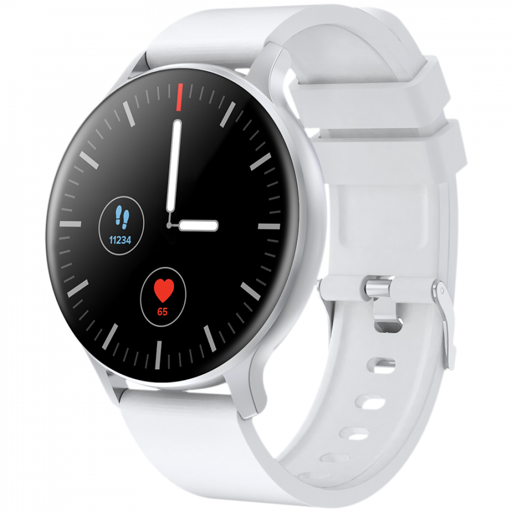 Smartwatch z funkcjami sportowymi Canyon SW68 srebrny biały