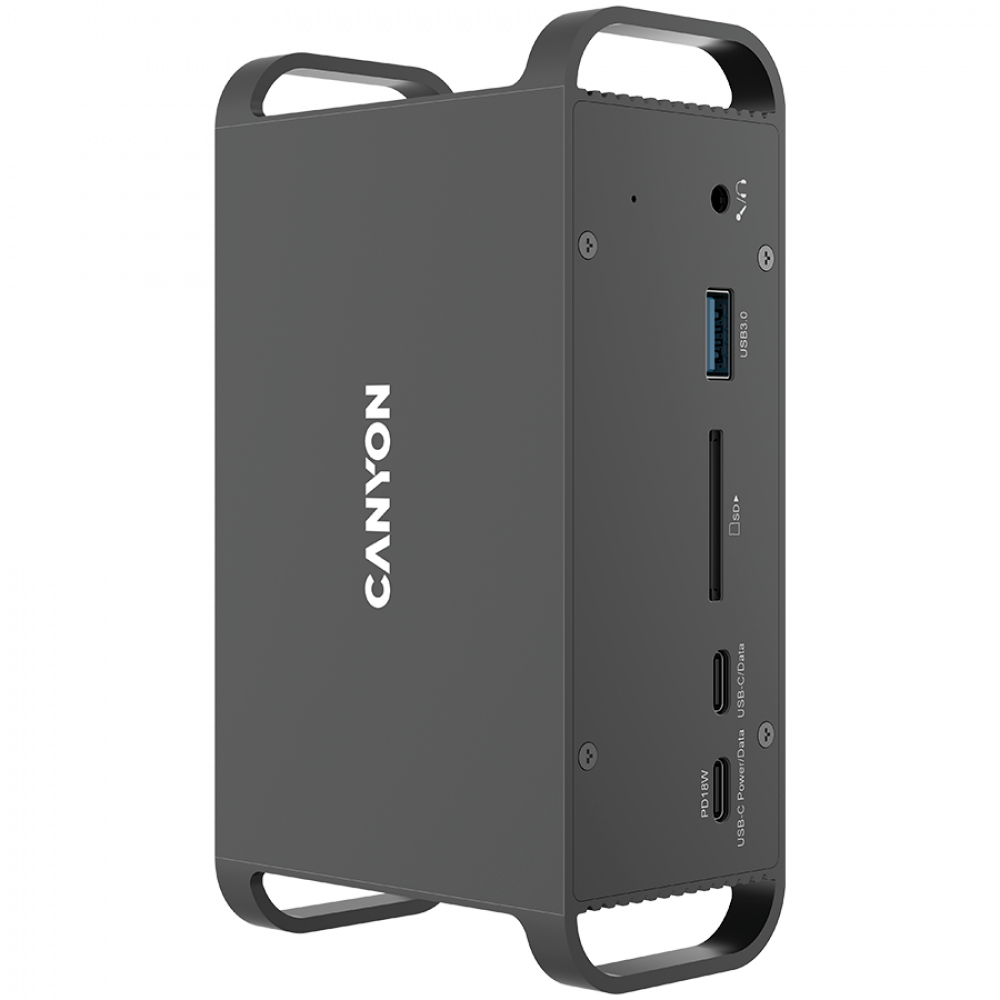 Tragbarer USB-C-Hub 14-in-1 Canyon DS-95 Grau