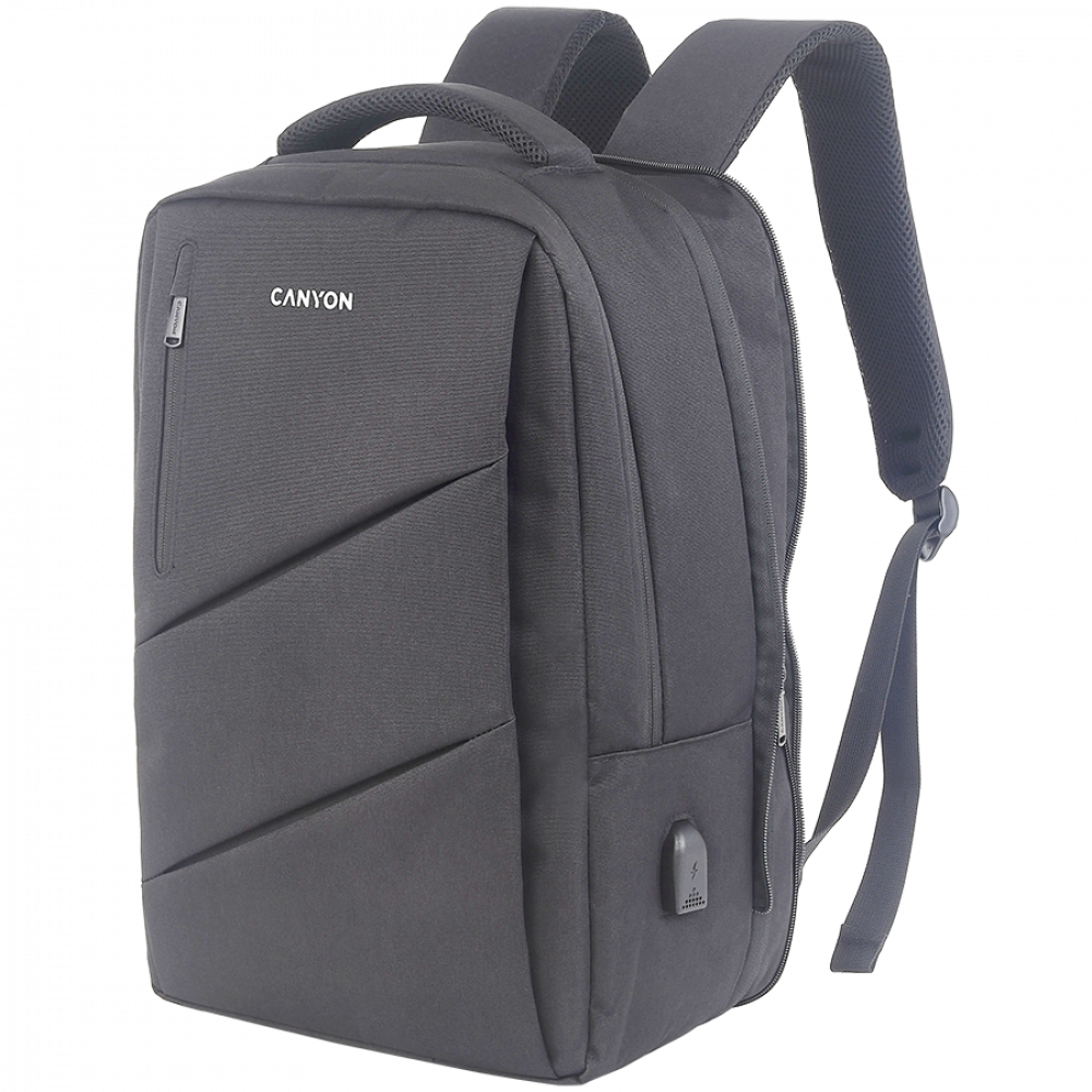 15.6'' USB Canyon BPE 5 grey laptop backpack