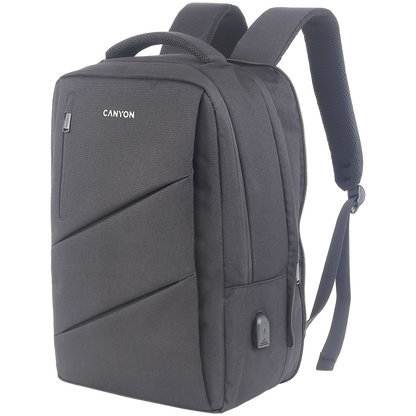15.6'' USB Canyon BPE 5 grey laptop backpack