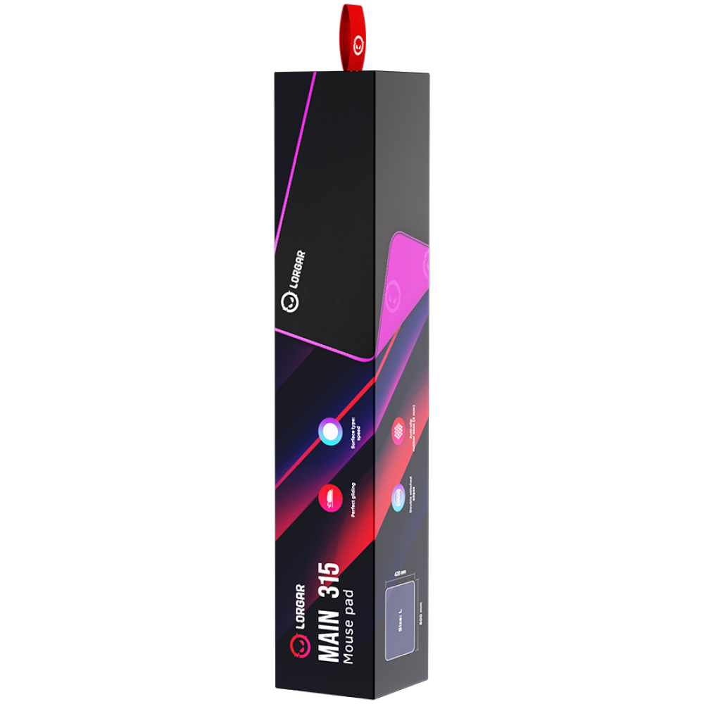 Lorgar Main 315mm Gaming Mouse Pad Black