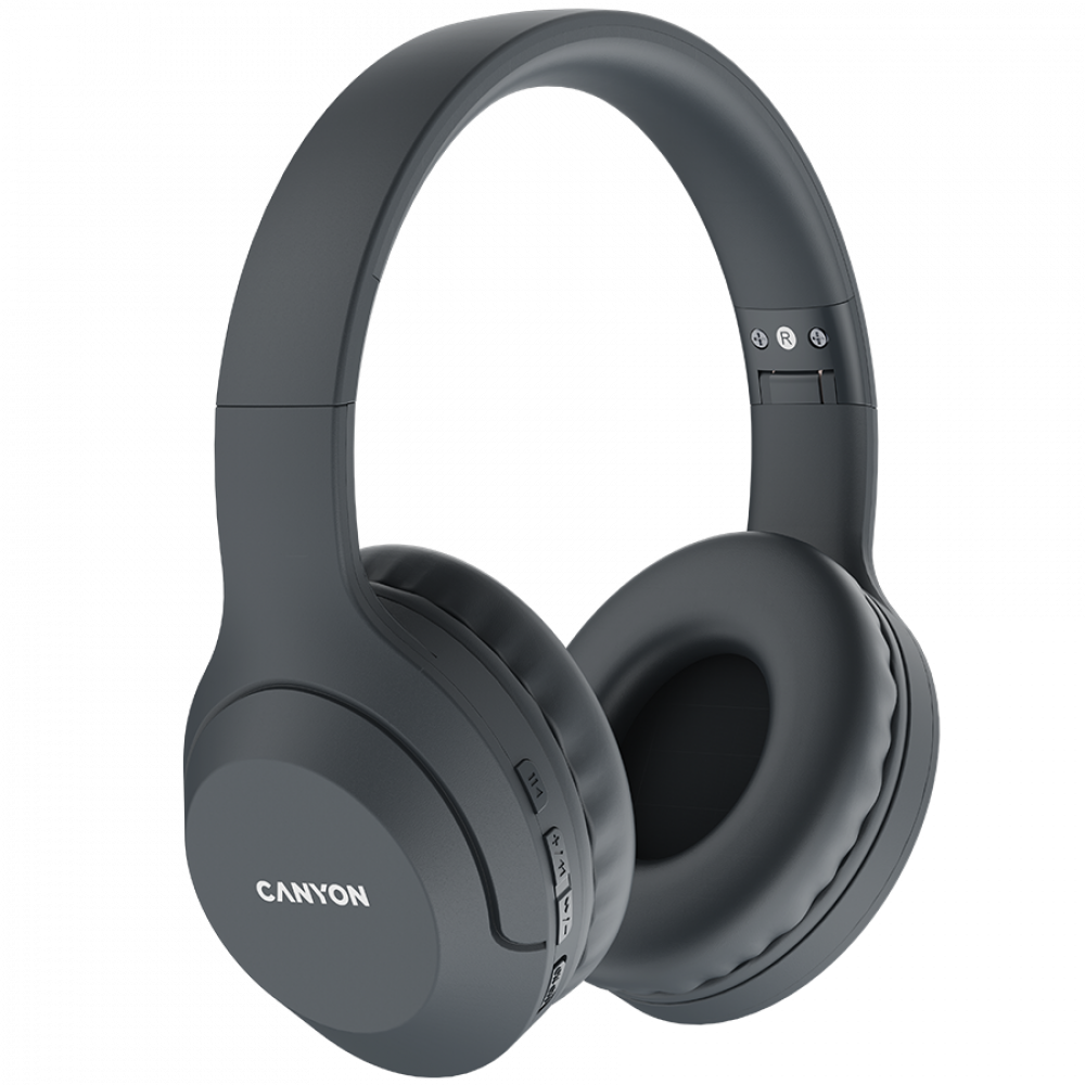 Canyon BTHS 3 kabellose Bluetooth-Kopfhörer, dunkelgrau