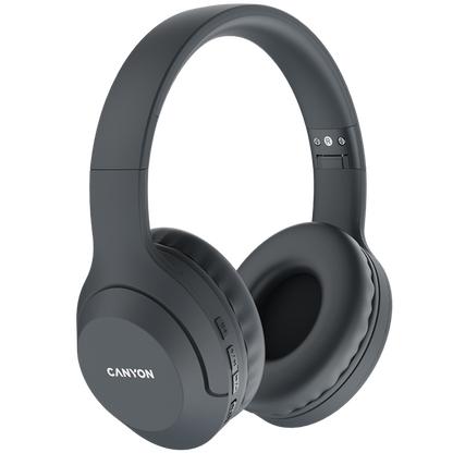 Canyon BTHS 3 kabellose Bluetooth-Kopfhörer, dunkelgrau