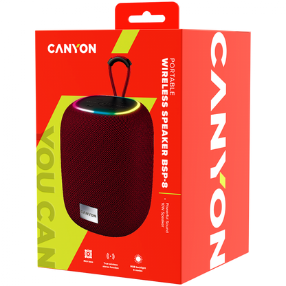 Bluetooth-Lautsprecher 10W tragbar Canyon BSP-8 rot