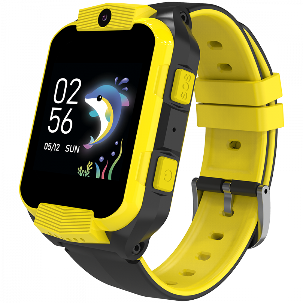 Canyon KW 41 4G Kids Smartwatch with Camera and Music - Yellow Black