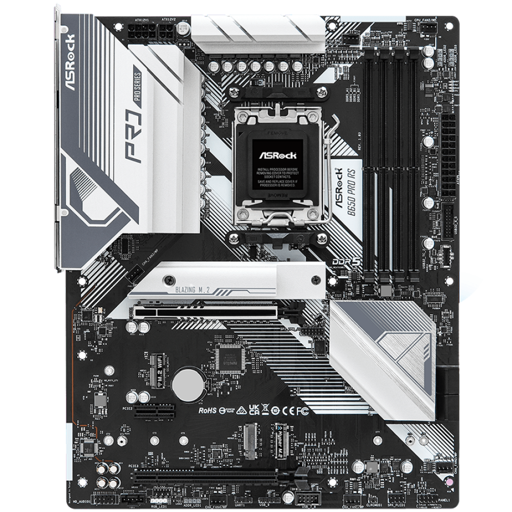 ASROCK B650 PRO RS ATX-Motherboard für AMD Ryzen 7000 DDR5 6200 MHz
