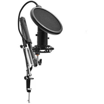 USB-Gaming-Mikrofon Lorgar Voicer 931 schwarz mit Ständer
