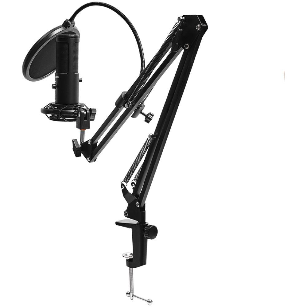 USB-Gaming-Mikrofon Lorgar Voicer 931 schwarz mit Ständer