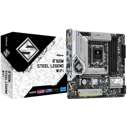 ASROCK B760M Steel Legend WiFi Micro ATX DDR5 4800 MHz Motherboard