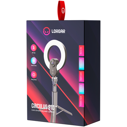 Lorgar Circulus 910 Black and White Webcam for Streaming