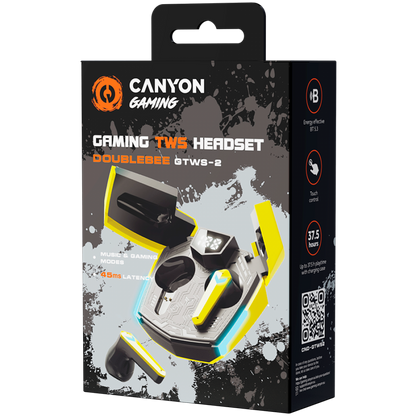 Canyon GTWS 2 Yellow Bluetooth Wireless In-Ear Headphones