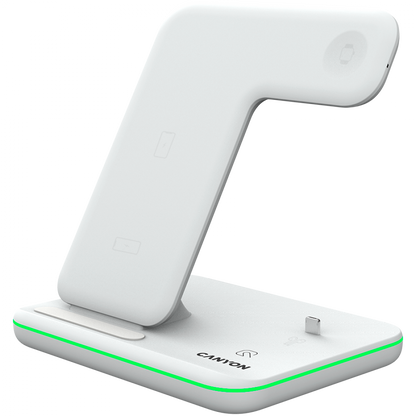 Canyon WS-302 15W 3-in-1 Wireless Charger for Phone, White