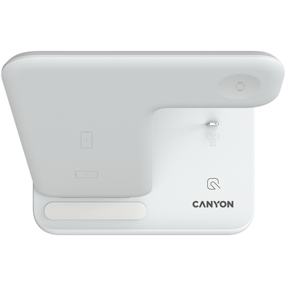Canyon WS-302 15W 3-in-1 Wireless Charger for Phone, White