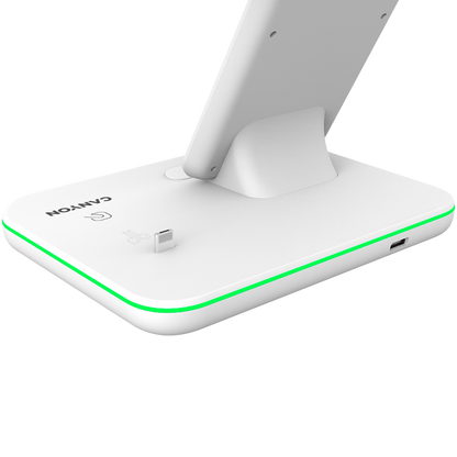 Canyon WS-302 15W 3-in-1 Wireless Charger for Phone, White