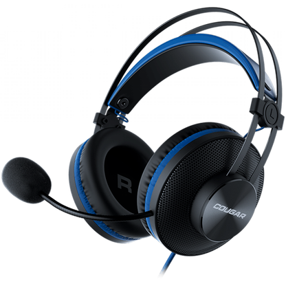 COUGAR Over-Ear Noise-Cancelling Headphones, Black-Blue