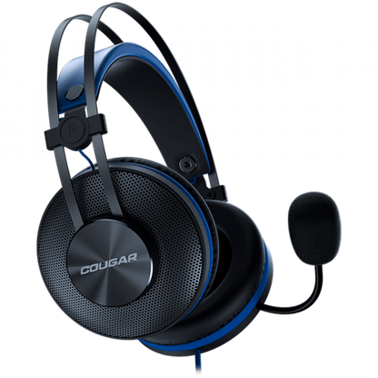 COUGAR Over-Ear Noise-Cancelling Headphones, Black-Blue
