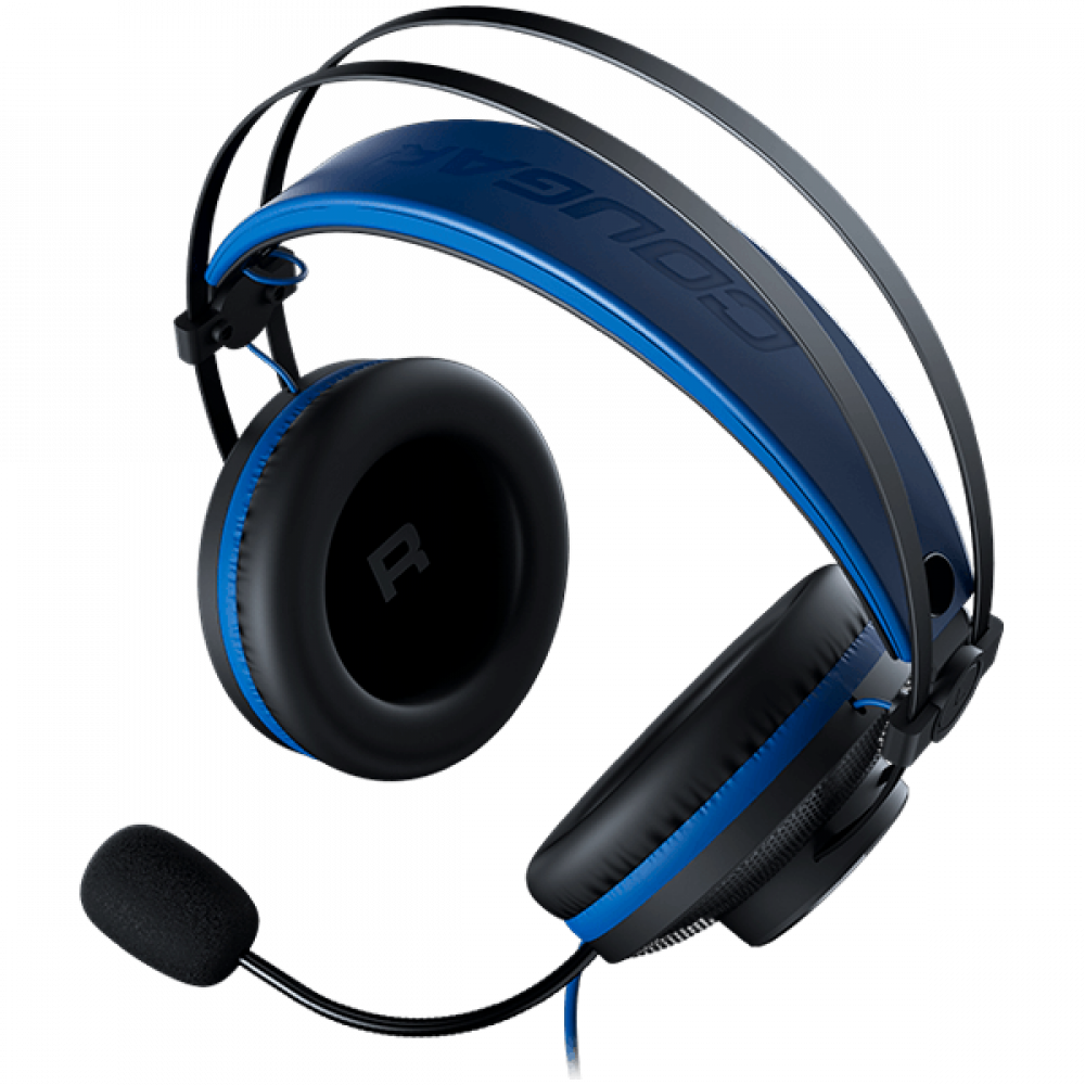 COUGAR Over-Ear Noise-Cancelling Headphones, Black-Blue