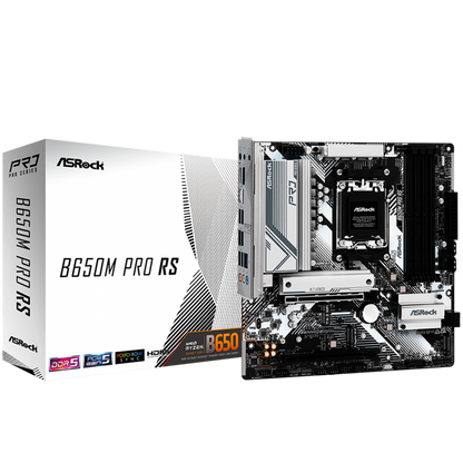 ASROCK B650M Pro RS AMD B650 Sockel AM5 Micro ATX Motherboard