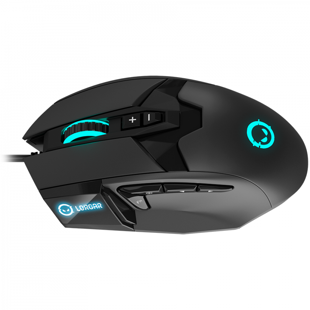 Gaming-Maus USB LED RGB Lorgar Stricter 579 schwarz