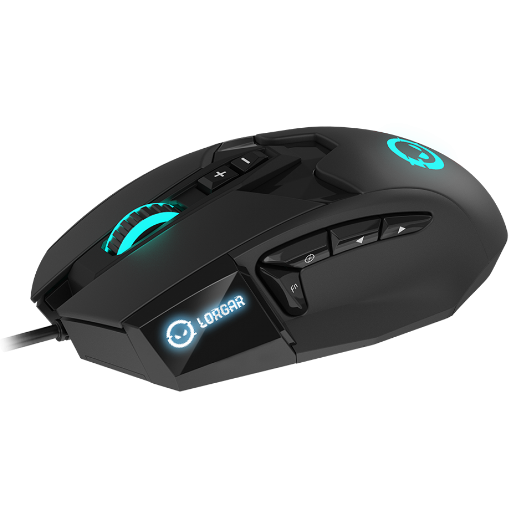 Gaming-Maus USB LED RGB Lorgar Stricter 579 schwarz