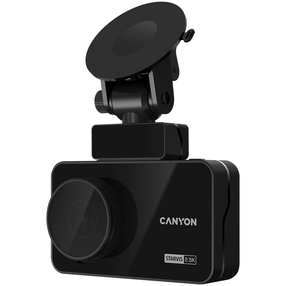 Dash Cam DVR 2.5K 1440p Wi-Fi GPS Canyon DVR25GPS black