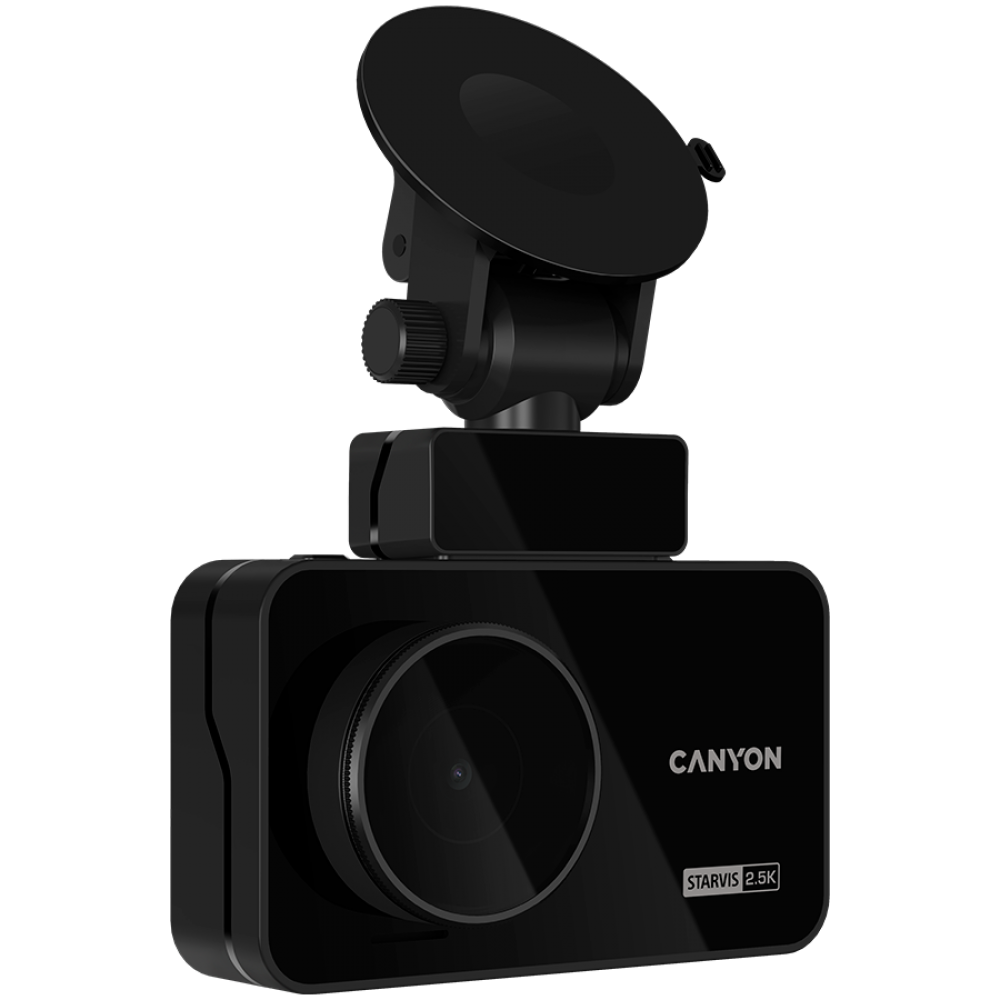 Dash Cam DVR 2.5K 1440p Wi-Fi GPS Canyon DVR25GPS black