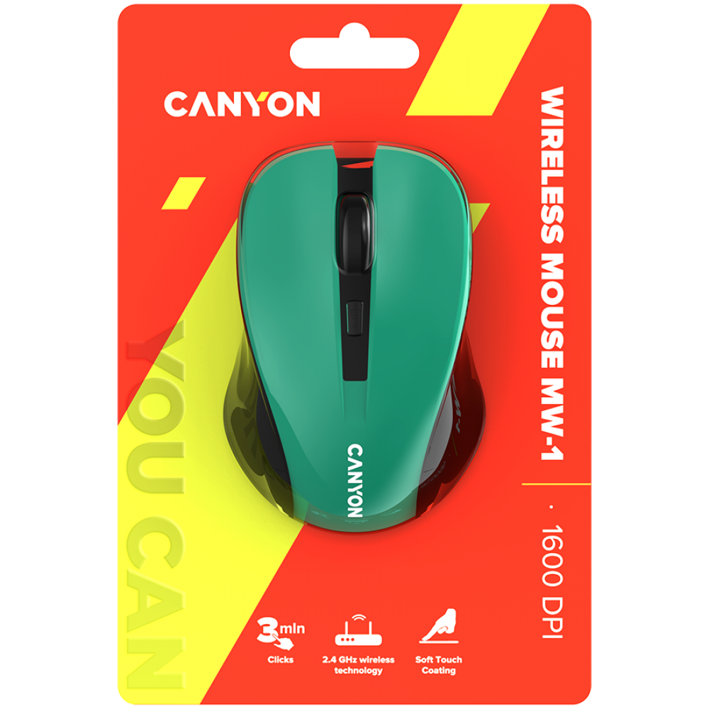 Kabellose ergonomische Maus Canyon MW 1 grün