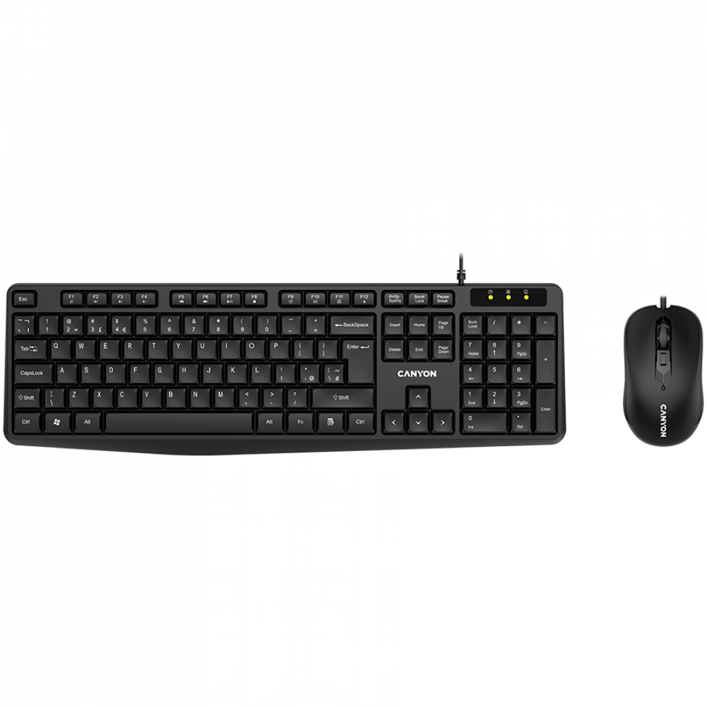 Canyon Kabelgebundenes Tastatur- und Maus-Set SET 1 schwarz