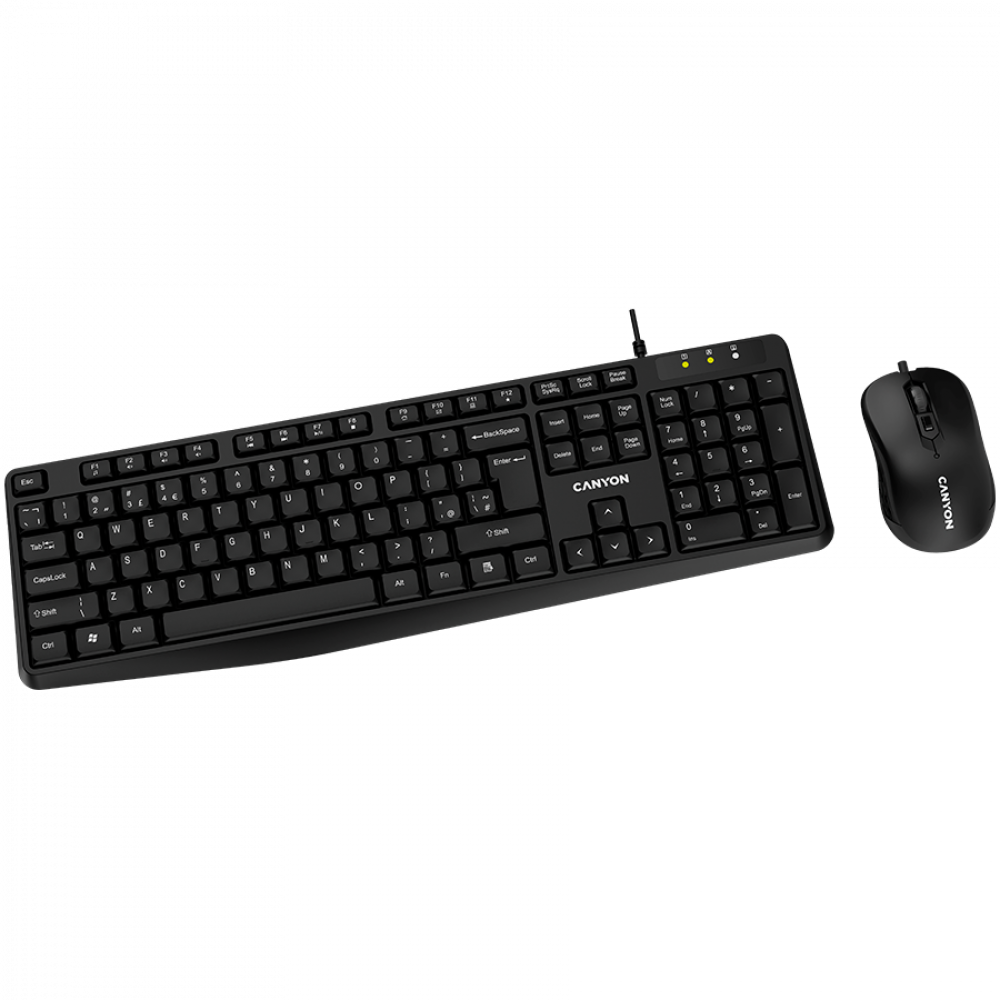 Canyon Kabelgebundenes Tastatur- und Maus-Set SET 1 schwarz