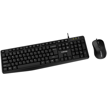 Canyon Kabelgebundenes Tastatur- und Maus-Set SET 1 schwarz