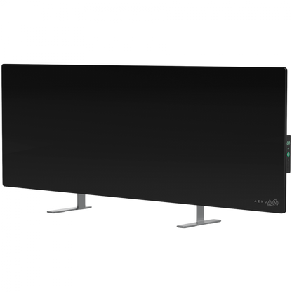 Schlanker elektrischer Glasheizkörper 1 cm Infrarot 700W Aeno Smart schwarz