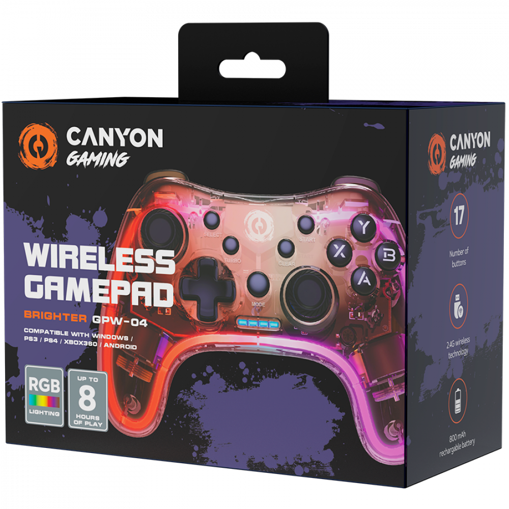 Canyon GPW 04 kabelloser Controller mit Dongle transparent