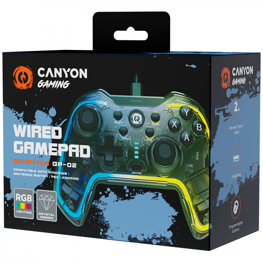Canyon GP-02 kabelloser Gaming-Controller transparent