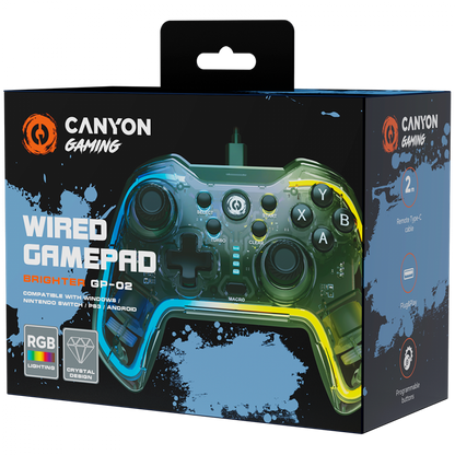 Canyon GP-02 kabelloser Gaming-Controller transparent