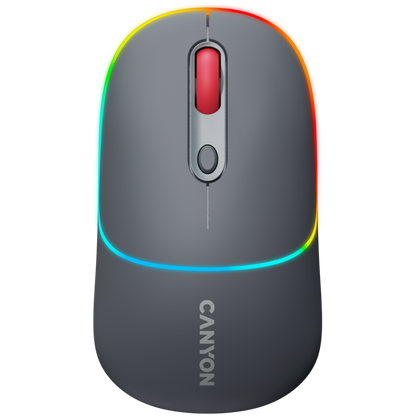 Kabellose 2-in-1-RGB-Maus Canyon MW 22 grau