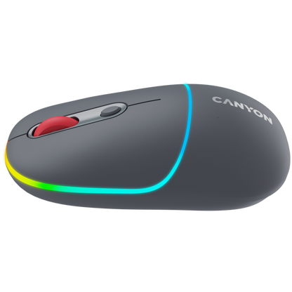 Kabellose 2-in-1-RGB-Maus Canyon MW 22 grau