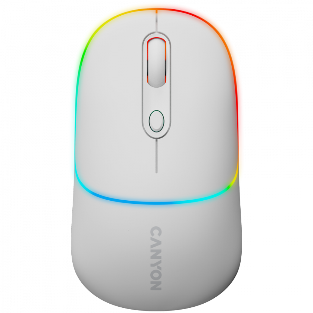 Kabellose 2-in-1-RGB-Maus Canyon MW-22 weiß