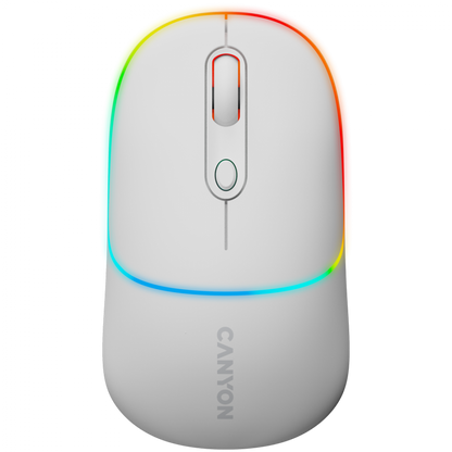 Kabellose 2-in-1-RGB-Maus Canyon MW-22 weiß
