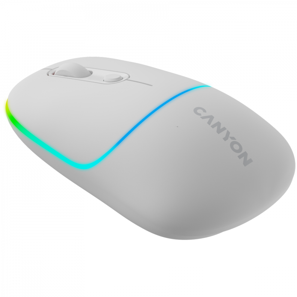 Kabellose 2-in-1-RGB-Maus Canyon MW-22 weiß