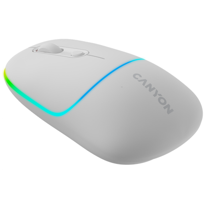 Kabellose 2-in-1-RGB-Maus Canyon MW-22 weiß