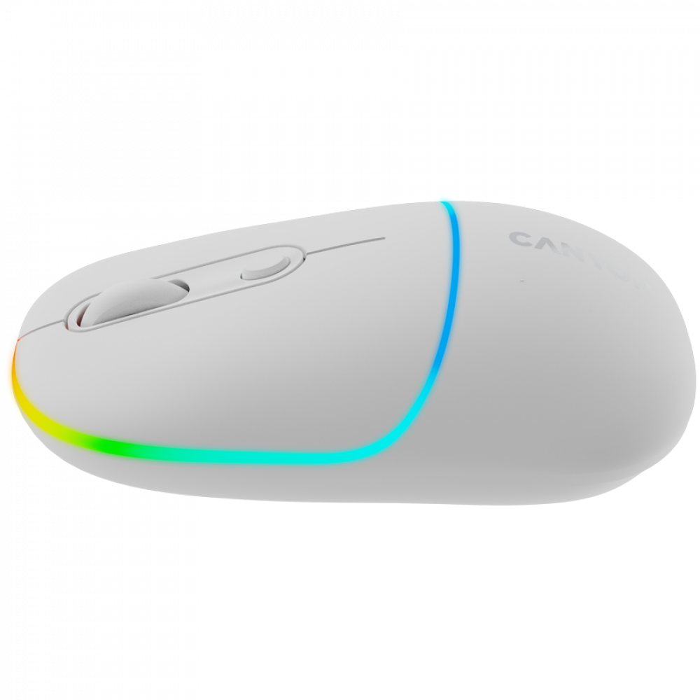 Kabellose 2-in-1-RGB-Maus Canyon MW-22 weiß