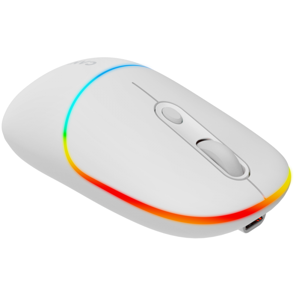 Kabellose 2-in-1-RGB-Maus Canyon MW-22 weiß
